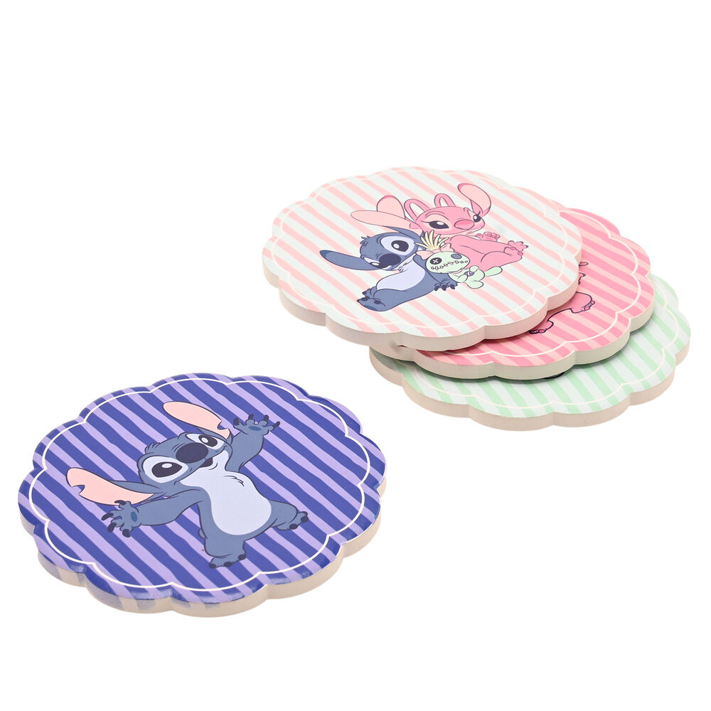 Set 4 posavasos ceramica Stitch Disney
