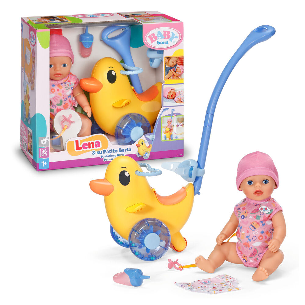 Muñeca Lena + Patito Berta Baby Born 36cm