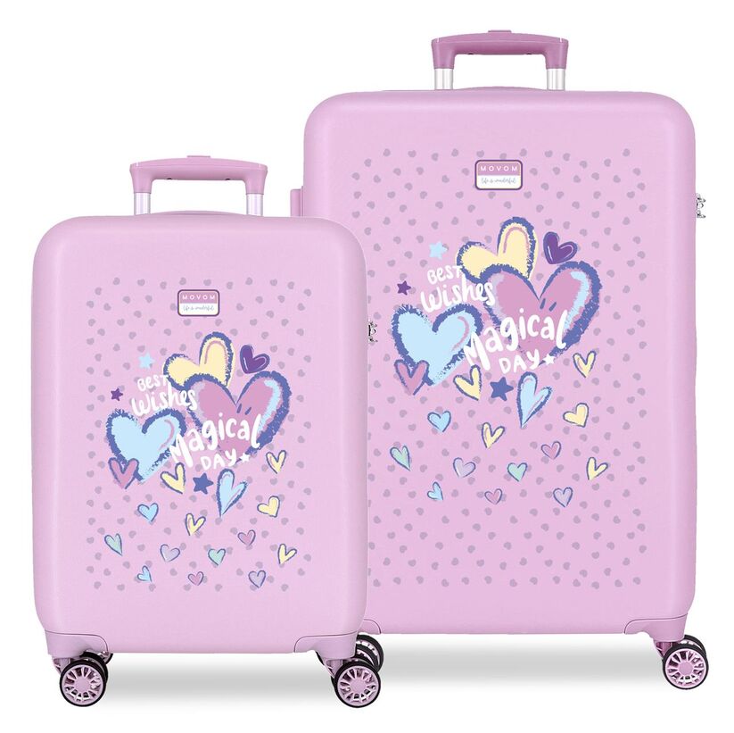 Set 2 maletas trolley ABS Best Wishes Movom 55/65cm