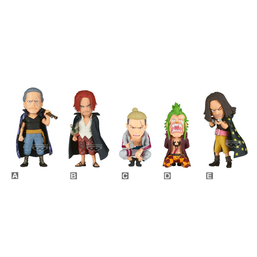 Figura Red Hair Pirates vs Bartolomeo World Collectable One Piece 7cm surtido