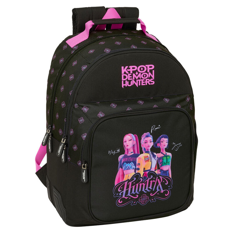 Mochila Negra Kpop Demon Hunters doble