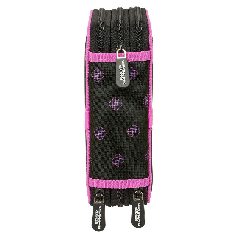 Plumier Negra Kpop Demon Hunters triple 37 pzs - Imagen 3
