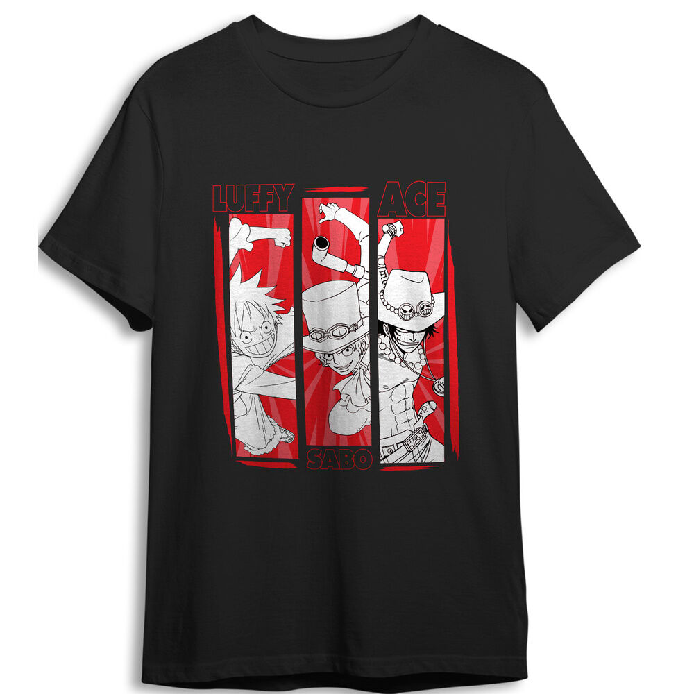 Camiseta Monkey D. Luffy, Sabo & Ace One Piece adulto