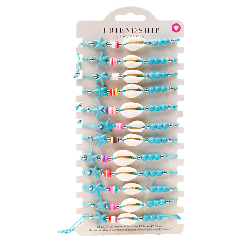 Pulsera Boho conchas y estrellas de mar surtido