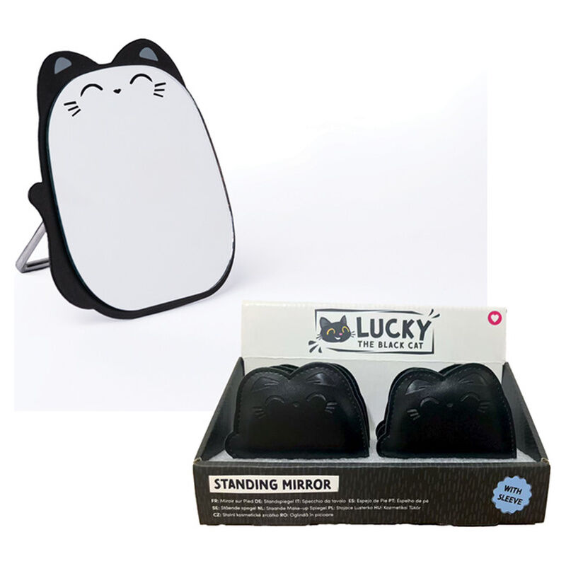 Espejo sobremesa Gato Negro Lucky the Black Cat