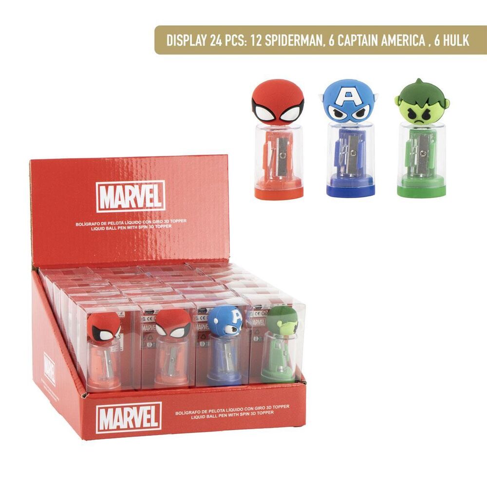 Sacapuntas contenedor Vengadores Avengers Marvel surtido