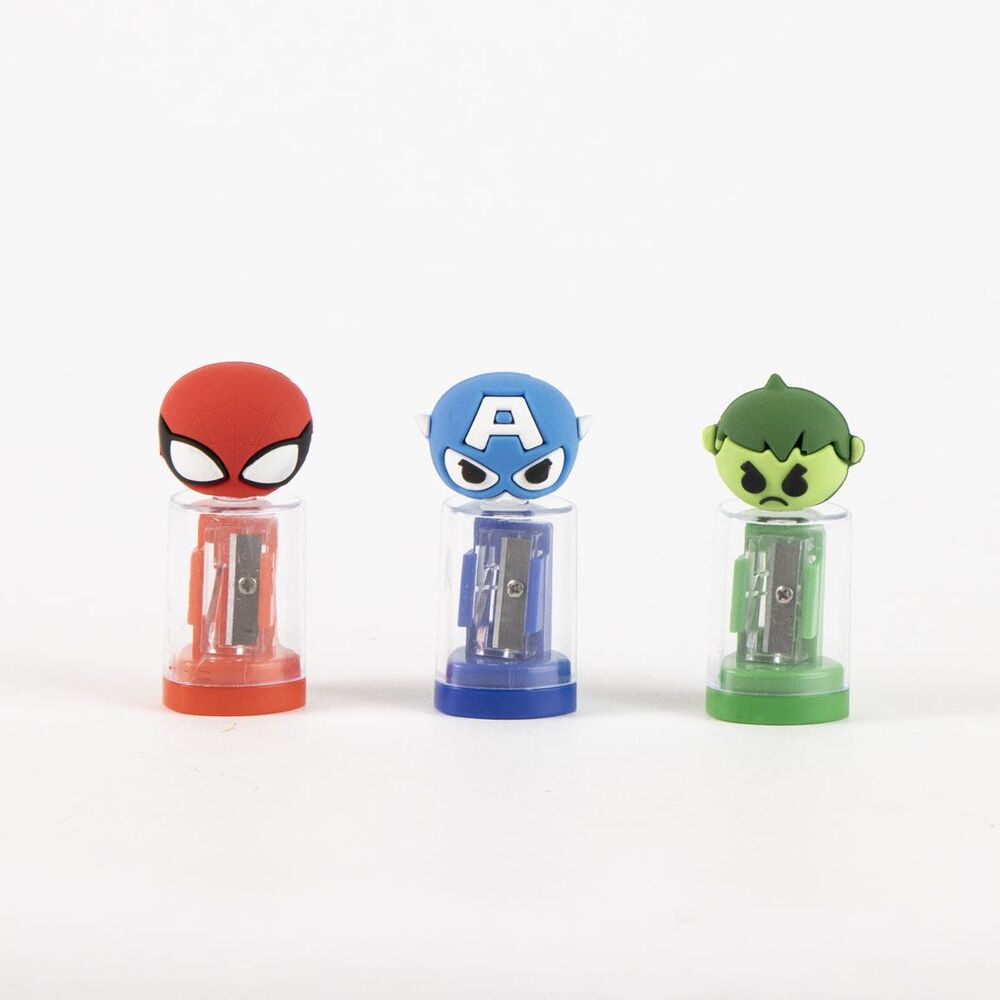Sacapuntas contenedor Vengadores Avengers Marvel surtido