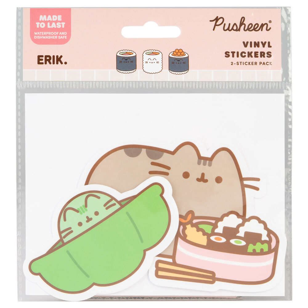 Set 2 pegatinas vinilo Sushi Roll Pusheen