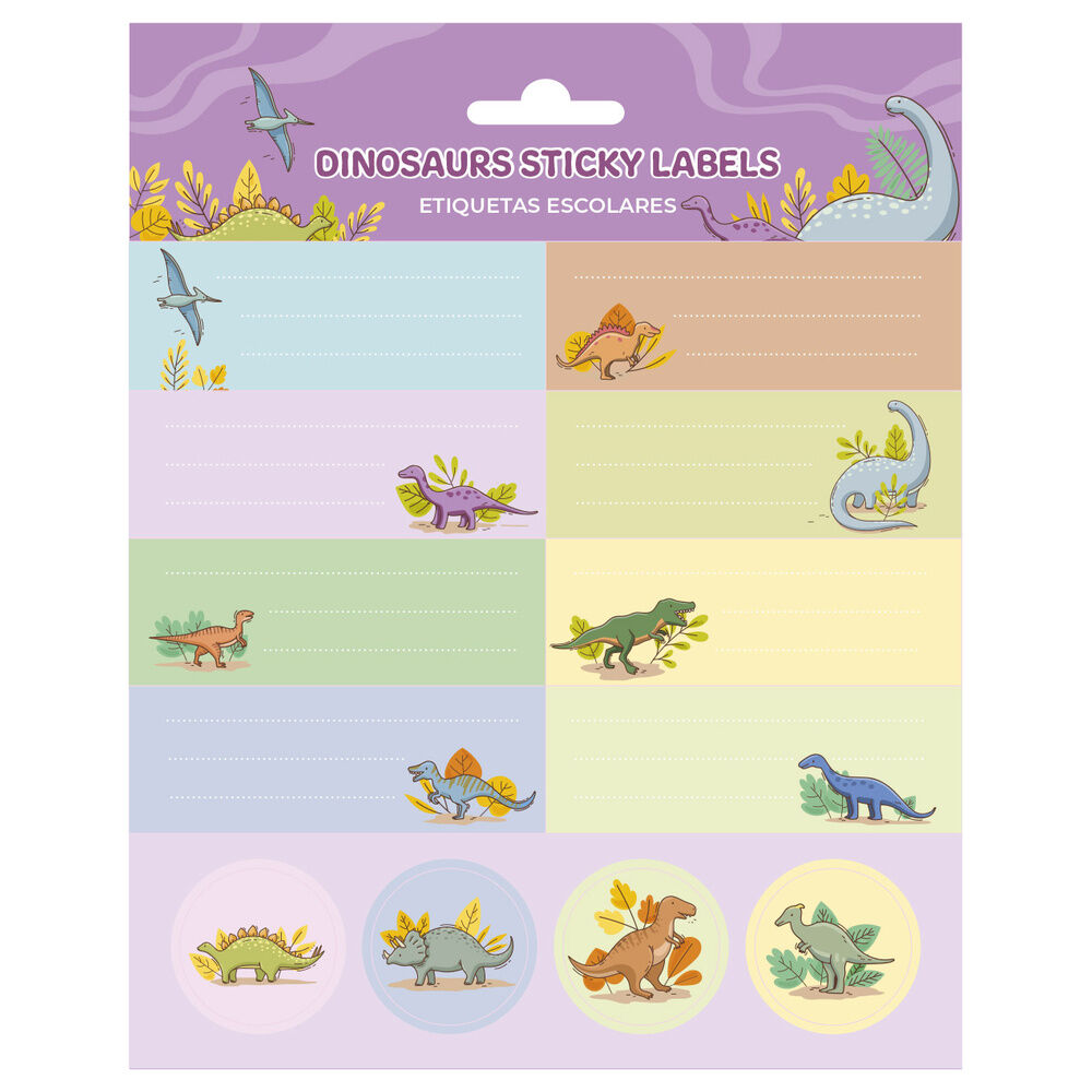 Etiquetas adhesivas Dinosaurios