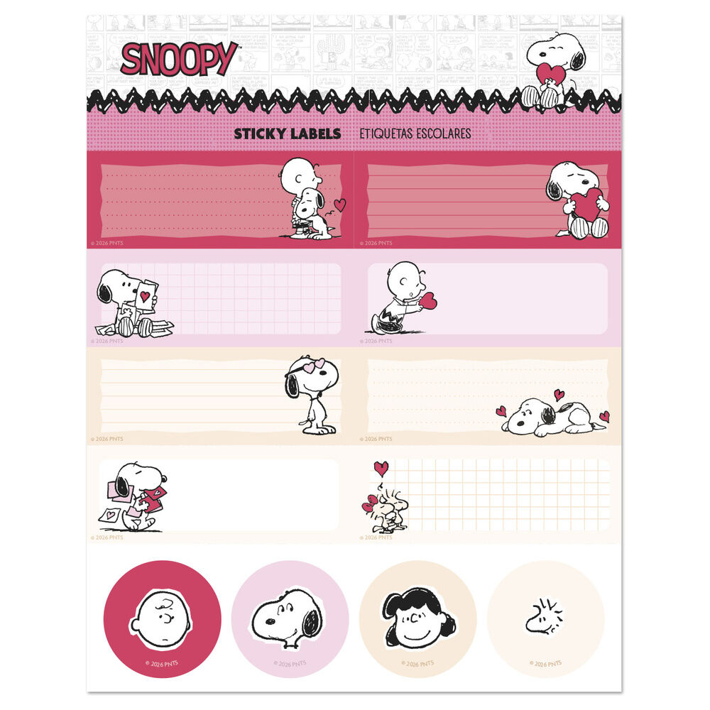 Etiquetas adhesivas Love Season Snoopy