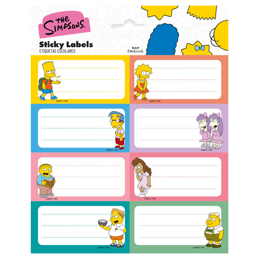 Etiquetas adhesivas Los Simpsons