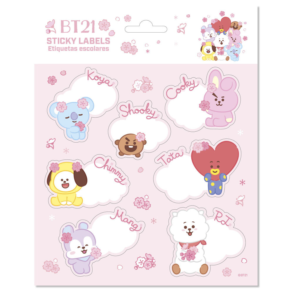 Etiquetas adhesivas premium BT21