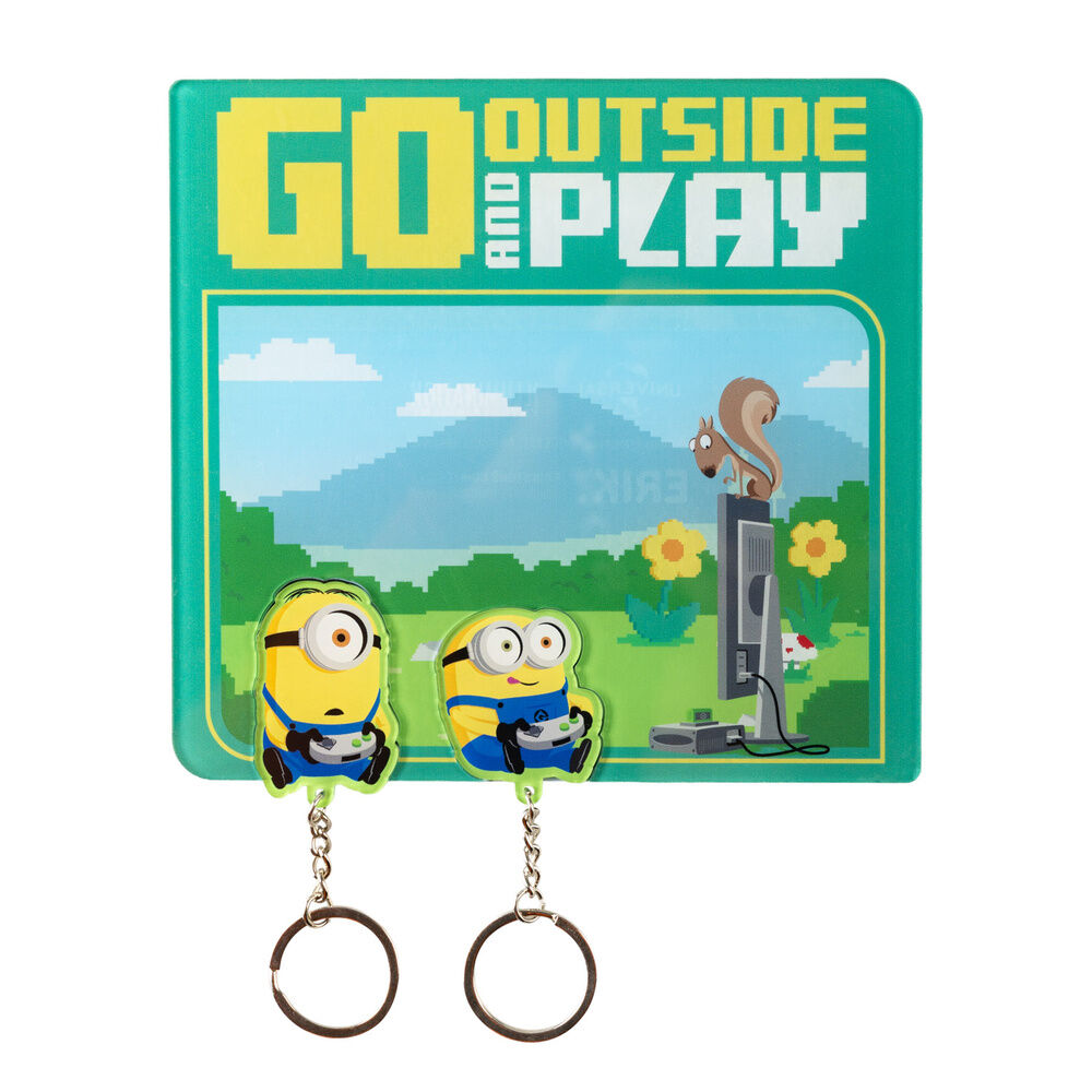 Colgador llaves + llaveros Minions