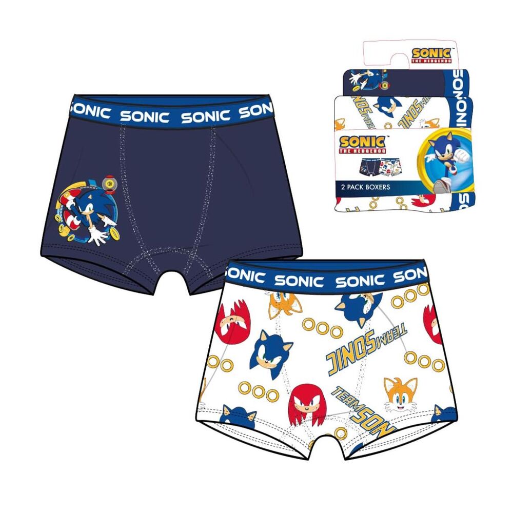 Set 2 boxer Sonic the Hedgehog surtido