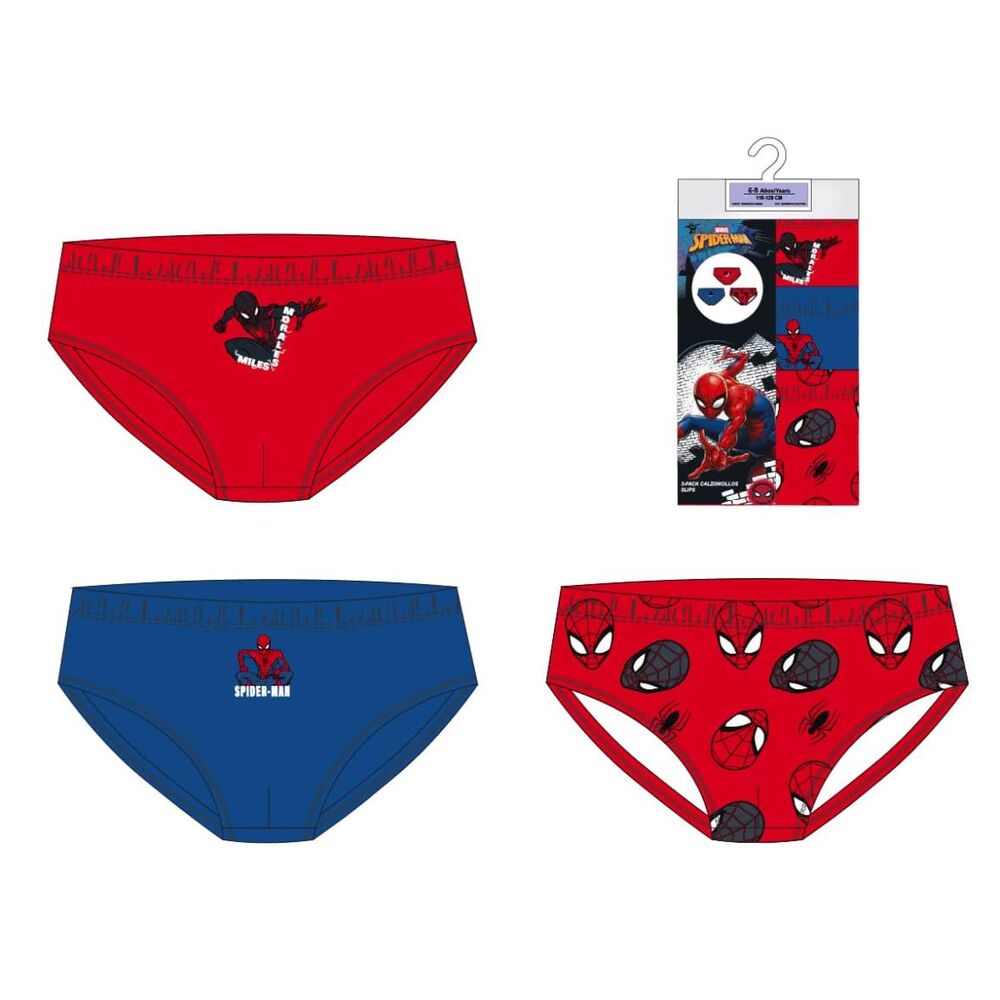Set 3 calzoncillos Spiderman Marvel surtido