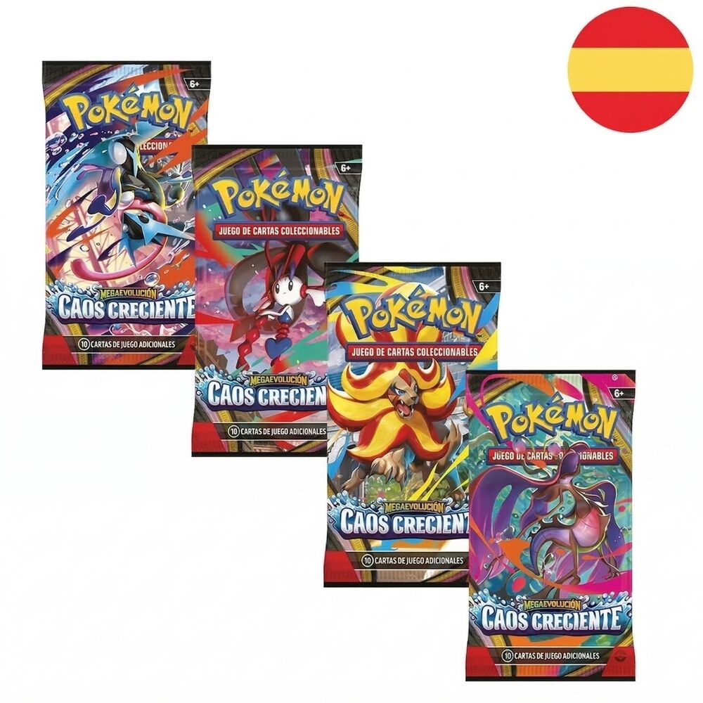 Sobre cartas Caos Creciente Megaevolucion Pokemon español surtido