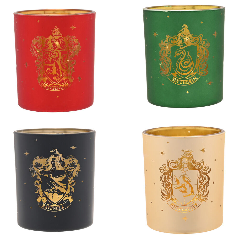 Set 4 portavelas Casas Hogwarts Harry Potter
