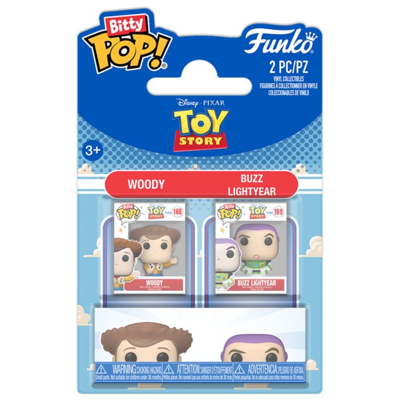 Blister 2 figuras Bitty POP Disney Pixar Toy Story Woody & Buzz