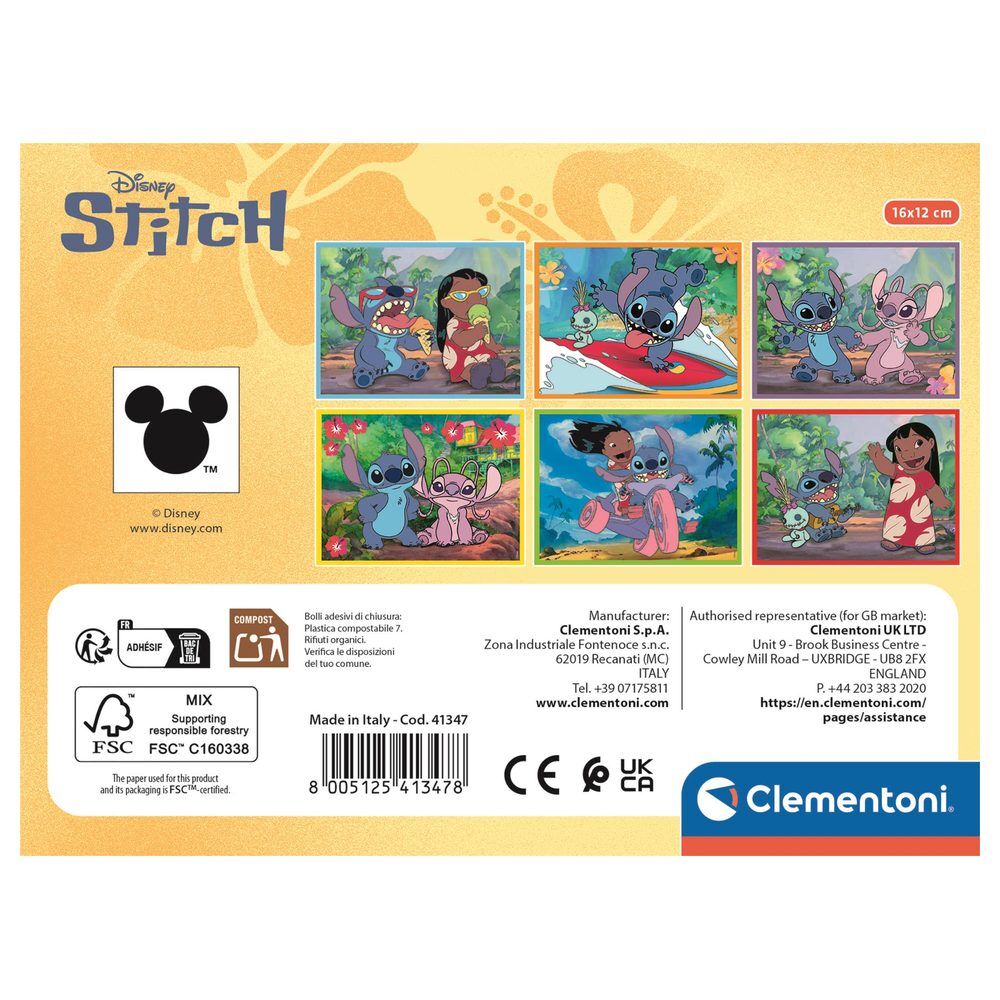 Puzzle cubo Stitch Disney 12pzs