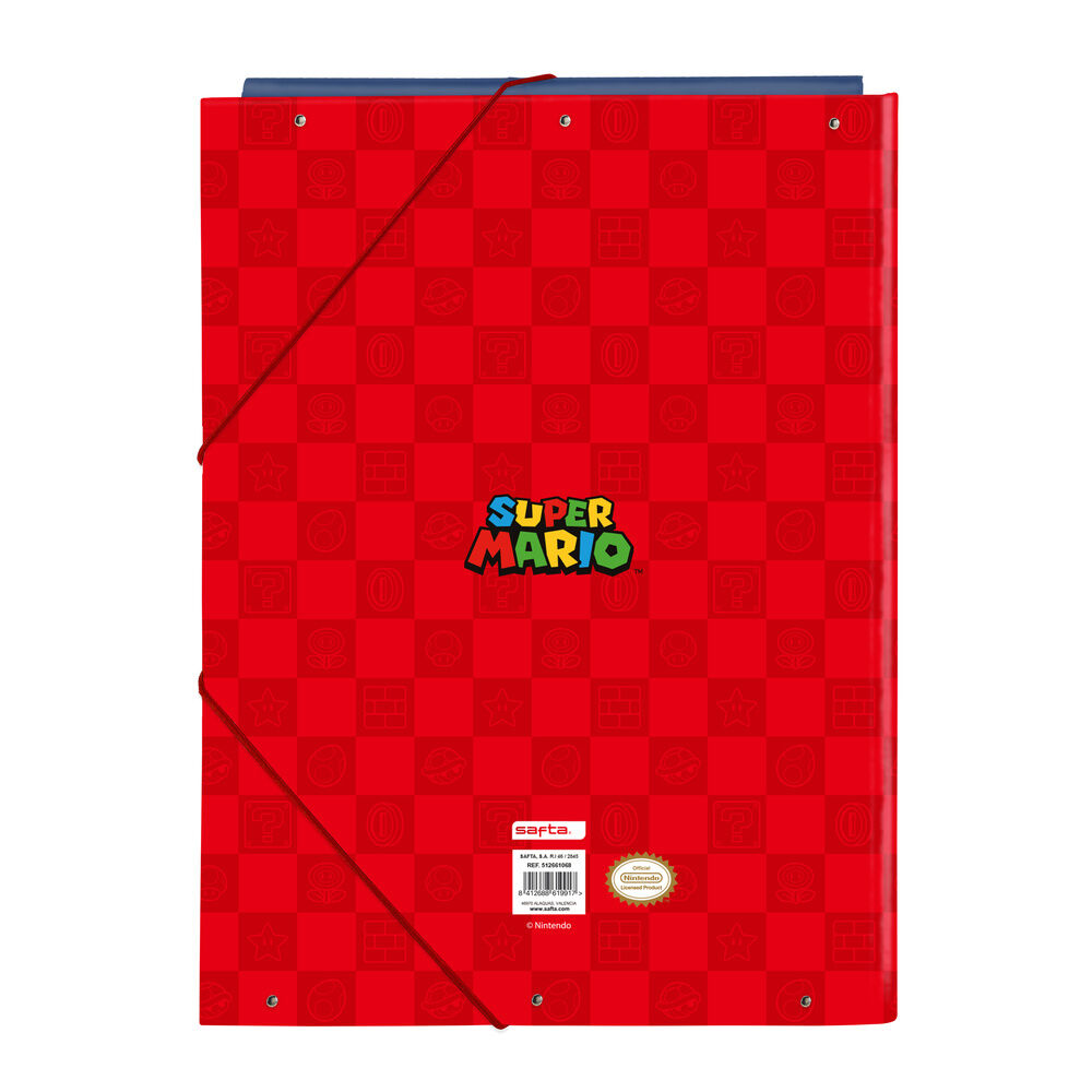 Carpeta A4 solapas Super Mario