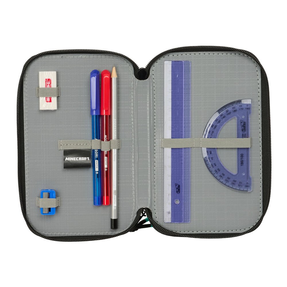 Plumier Screen Minecraft triple 37pzs - Imagen 4