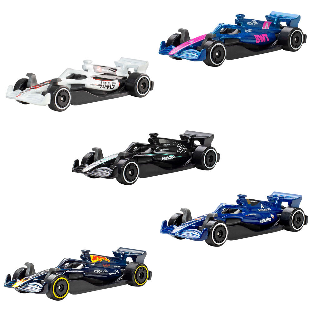 Blister 5 coches F1 Hot Wheels