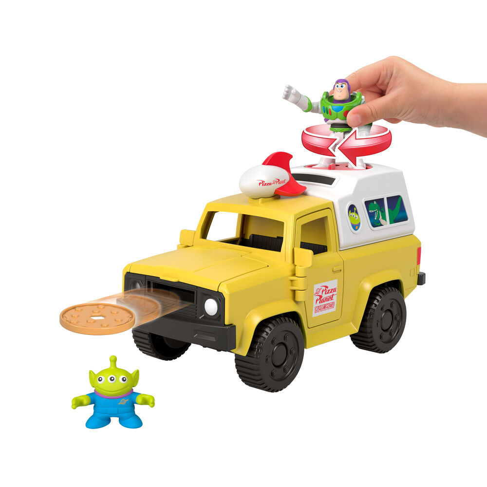 Camion Pizza Planet + figuras Buzz Lightyear y Alien Toy Story Disney Pixar Imaginext - Imagen 4