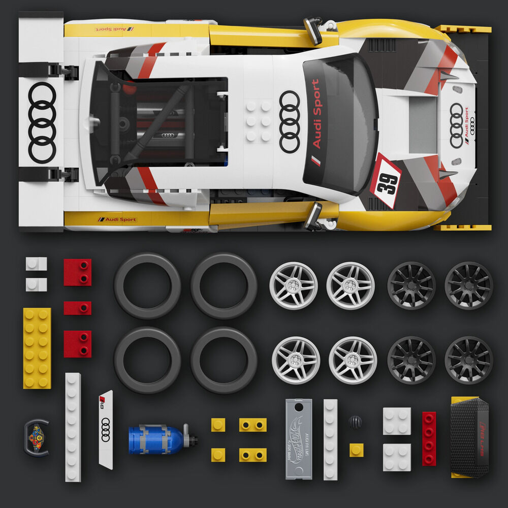 Set Construccion Elite Audi R8 LMS Hot Wheels - Imagen 4