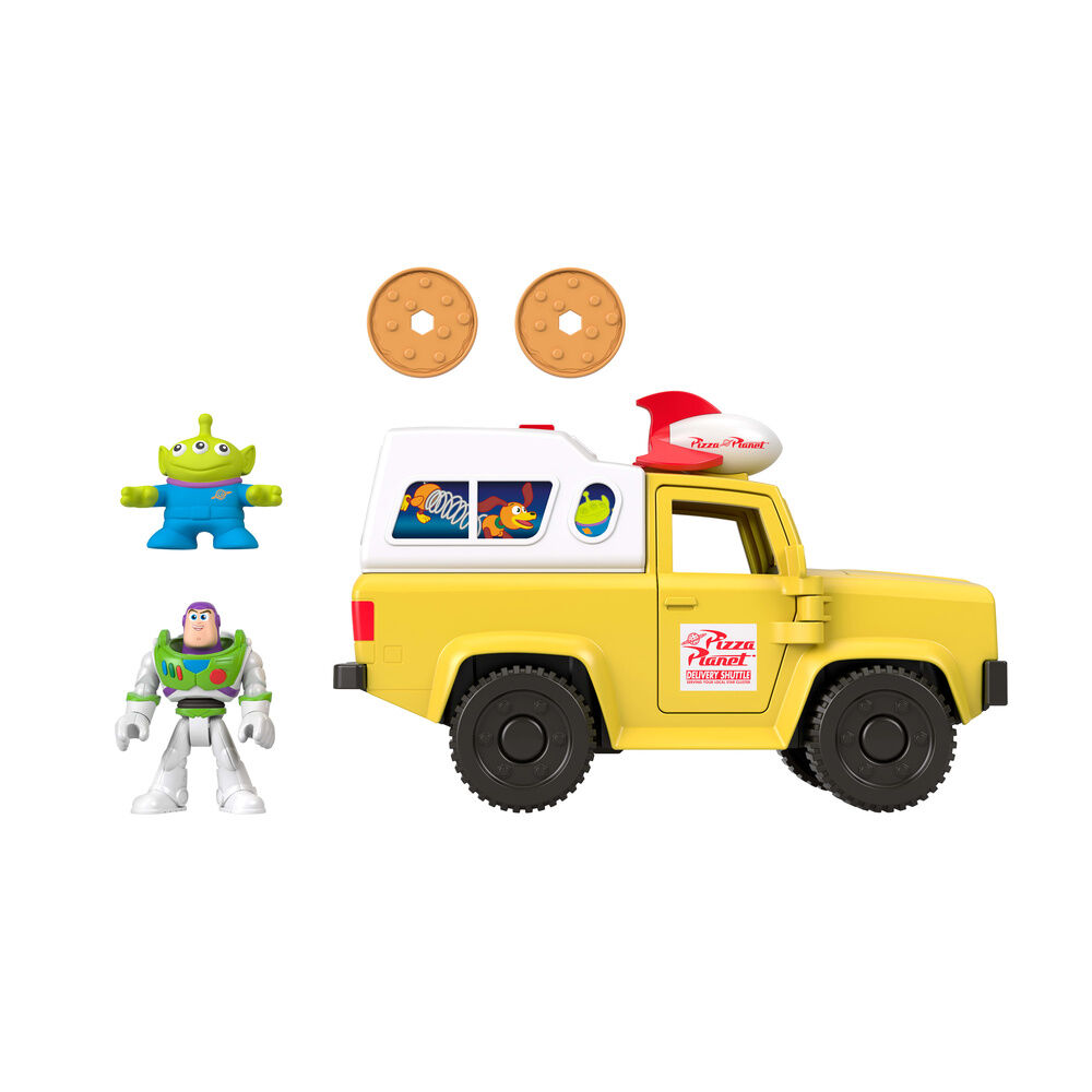 Camion Pizza Planet + figuras Buzz Lightyear y Alien Toy Story Disney Pixar Imaginext - Imagen 5