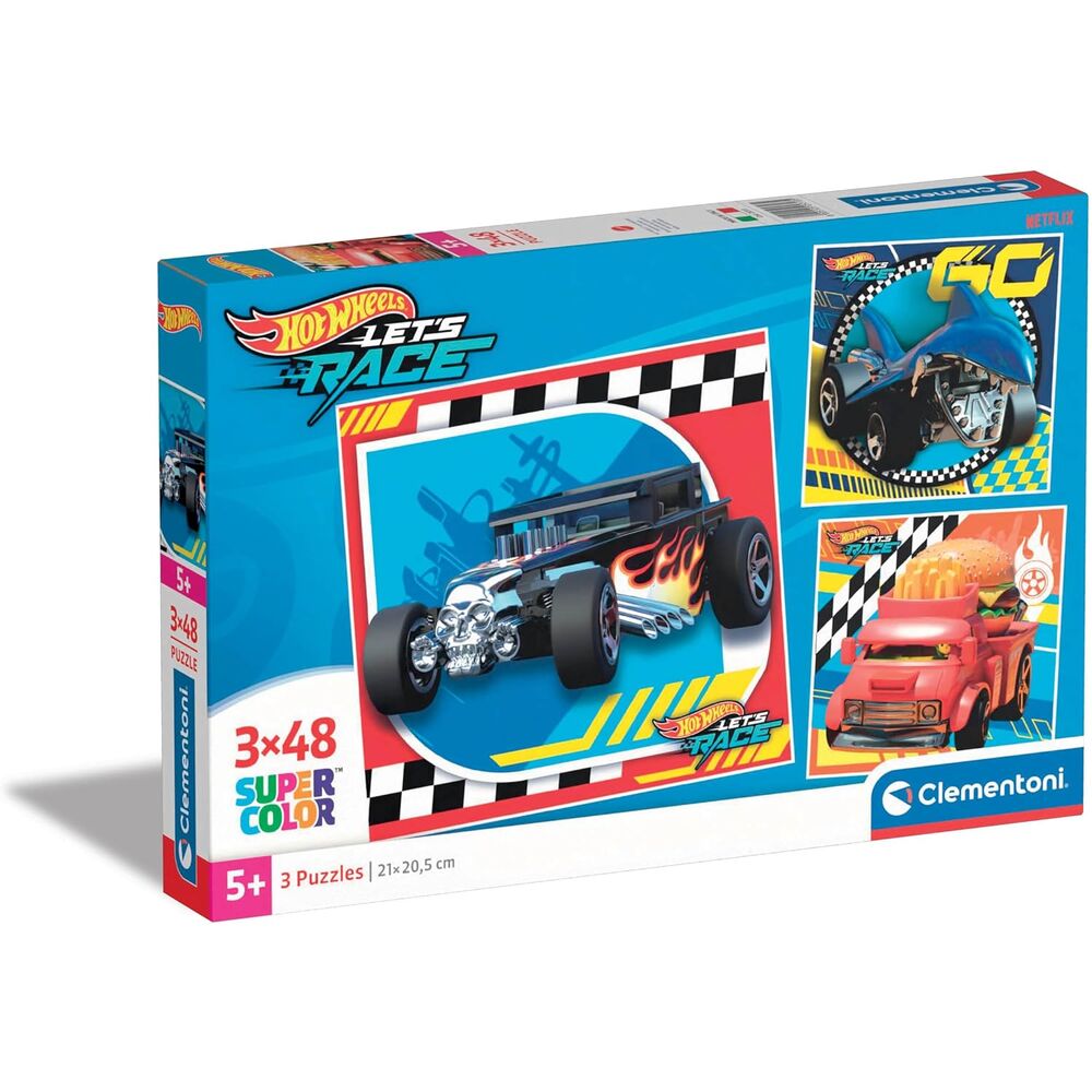 Puzzle Hot Wheels 3x48pzs