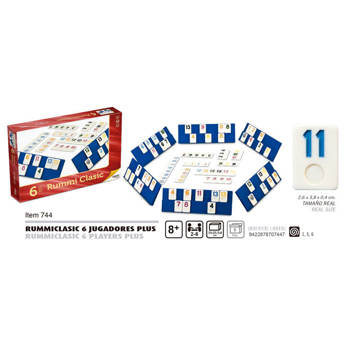 Juego Rummiclasic 6 Jugadores Plus - Imagen 3