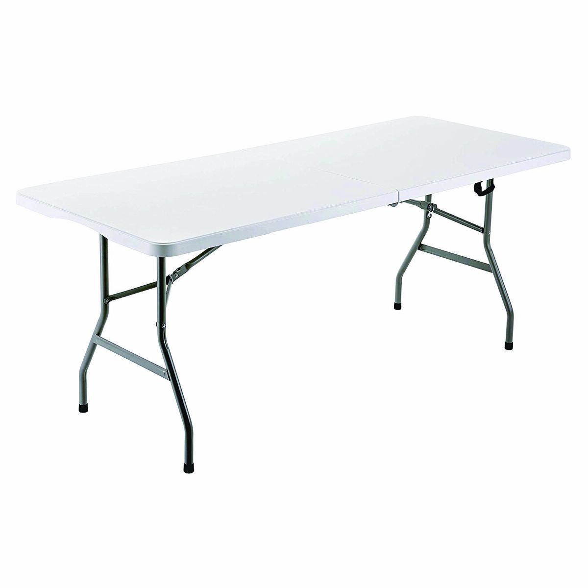 Marbueno Mesa Plegable Resina Blanca 152x70x74 cm Rectangular para Exterior y Camping