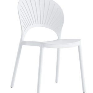 Silla ABANICO, apilable, polipropileno blanco