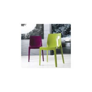 Silla ANTARTIDA, polipropileno, verde alto brillo