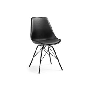 Silla BELLA NEW (SU), base negra, carcasa y cojín negro