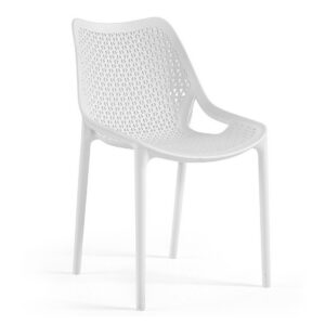 Silla BILL, apilable,  polipropileno blanco*