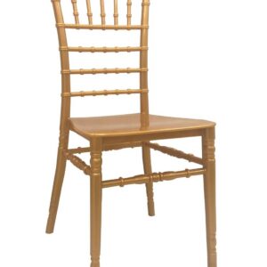 Silla CHIAVARI NEW, apilable, polipropileno dorado