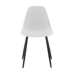 Silla CLUNY, metal negro, polipropileno blanco