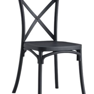 Silla CORFÚ, apilable, tratamiento anti UV, polipropileno antracita