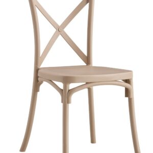Silla CORFÚ, apilable, tratamiento anti UV, polipropileno tórtora