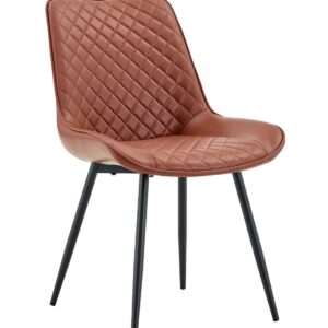 Silla FELICIA, metal, tapizado similpiel vintage 20