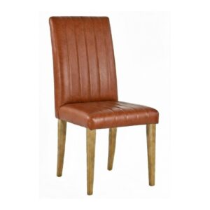 Silla GENOVA, patas metálicas, tapizado similpiel vintage 20