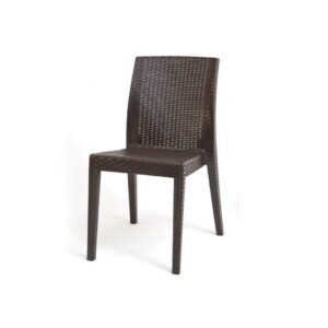 Silla GLADY, apilable, polipropileno marrón chocolate