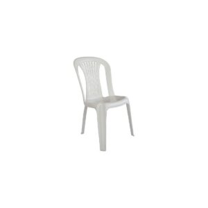 Silla LAGO, monoblock, apilable, blanco