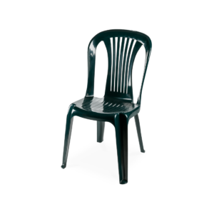 Silla LAGO, monoblock, apilable, verde