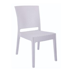 Silla LIDO, apilable, polipropileno blanco
