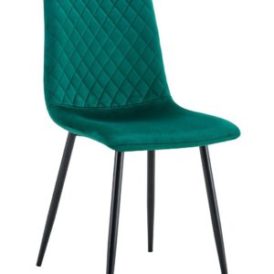 Silla LUCIA NEW, metal, tapizado velvet verde oscuro