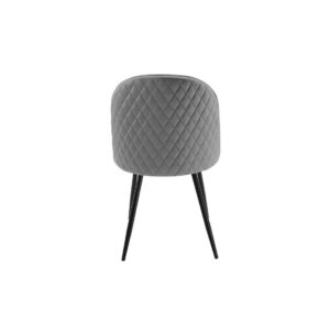 Silla MAGDA NEW, metal, tapizado velvet gris