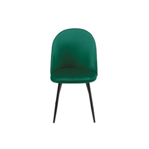 Silla MAGDA NEW, metal, tapizado velvet verde
