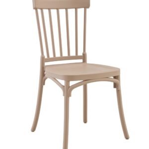 Silla MILOS 43, apilable, tratamiento anti UV, polipropileno tórtora